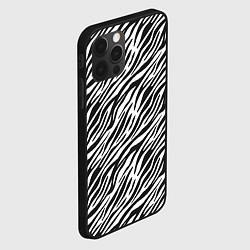 Чехол для iPhone 12 Pro Чёрно-Белые полоски Зебры, цвет: 3D-черный — фото 2