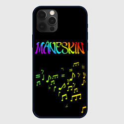 Чехол для iPhone 12 Pro MANESKIN ЦВЕНОЙ МУЗЫКАЛЬНЫЙ, цвет: 3D-черный