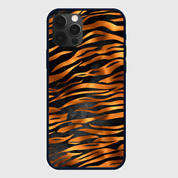 Чехол для iPhone 12 Pro В шкуре тигра, цвет: 3D-черный