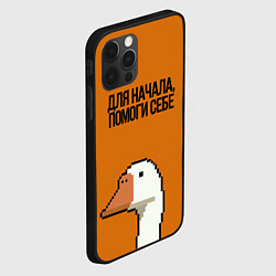 Чехол для iPhone 12 Pro ГУСЬ СО СМЫСЛОМ, цвет: 3D-черный — фото 2