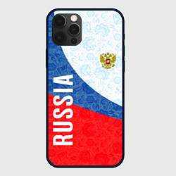 Чехол для iPhone 12 Pro RUSSIA SPORT STYLE РОССИЯ СПОРТИВНЫЙ СТИЛЬ, цвет: 3D-черный