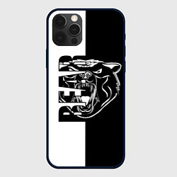 Чехол для iPhone 12 Pro BEAR Медведь, цвет: 3D-черный