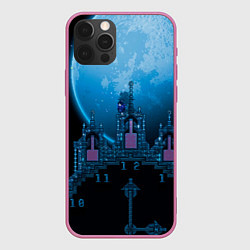 Чехол для iPhone 12 Pro Terrarians moon, цвет: 3D-малиновый