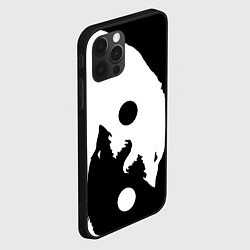 Чехол для iPhone 12 Pro Волки Инь и Янь Добро и Зло, цвет: 3D-черный — фото 2