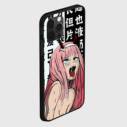 Чехол для iPhone 12 Pro AHEGAO ZERO TWO Зеро ту ахегао, цвет: 3D-черный — фото 2