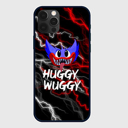Чехол для iPhone 12 Pro Huggy Wuggy - Молния с грозой, цвет: 3D-черный