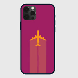 Чехол для iPhone 12 Pro В Пурпурном Небе, цвет: 3D-черный