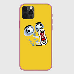 Чехол для iPhone 12 Pro LOL Guy, цвет: 3D-малиновый