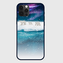 Чехол для iPhone 12 Pro Полярные медведи, цвет: 3D-черный