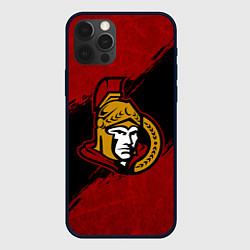 Чехол для iPhone 12 Pro Оттава Сенаторз , Ottawa Senators, цвет: 3D-черный