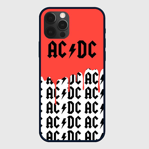 Чехол iPhone 12 Pro Ac dc rock / 3D-Черный – фото 1