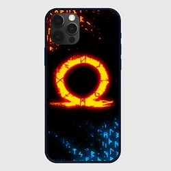 Чехол для iPhone 12 Pro GOD OF WAR CRATOS FIRE SYMBOL RUNE, цвет: 3D-черный
