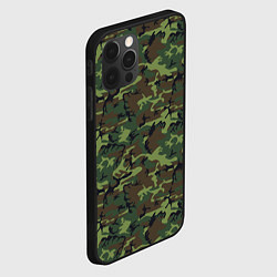 Чехол для iPhone 12 Pro Камуфляж Нато Вудленд woodland, цвет: 3D-черный — фото 2