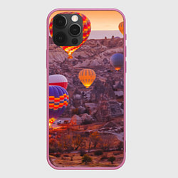 Чехол для iPhone 12 Pro Невероятно Красивые Воздушные Шары!, цвет: 3D-малиновый