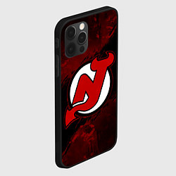 Чехол для iPhone 12 Pro New Jersey Devils, Нью Джерси Девилз, цвет: 3D-черный — фото 2