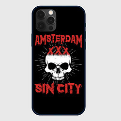 Чехол для iPhone 12 Pro AMSTERDAM Амстердам, цвет: 3D-черный