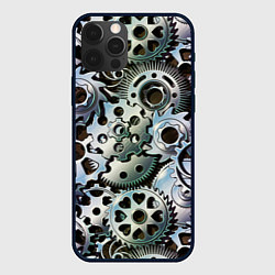 Чехол для iPhone 12 Pro Стимпанк шестеренки Steampunk, цвет: 3D-черный
