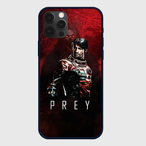 Чехол iPhone 12 Pro Prey Dark red / 3D-Черный – фото 1