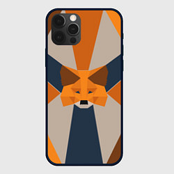 Чехол для iPhone 12 Pro Metamask Крипто лиса, цвет: 3D-черный