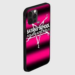 Чехол для iPhone 12 Pro Satan school for bad boys and girls pink, цвет: 3D-черный — фото 2