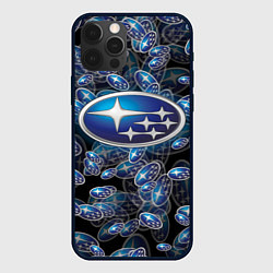 Чехол iPhone 12 Pro SUBARU BIG LOGO PATTERN