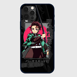 Чехол для iPhone 12 Pro Танджиро Камадо - убийца демонов, цвет: 3D-черный