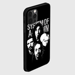 Чехол для iPhone 12 Pro System of a Down рок группа, цвет: 3D-черный — фото 2