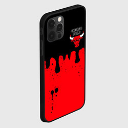Чехол для iPhone 12 Pro Chicago Bulls Чикаго Буллз Логотип, цвет: 3D-черный — фото 2