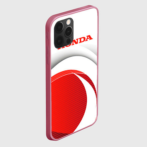 Чехол iPhone 12 Pro Хонда HONDA / 3D-Малиновый – фото 2