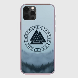Чехол для iPhone 12 Pro Валькнут - древний символ скандинавов, цвет: 3D-серый