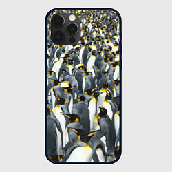 Чехол для iPhone 12 Pro Пингвины Penguins, цвет: 3D-черный