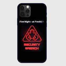 Чехол для iPhone 12 Pro Five Nights at Freddys: Security Breach logo, цвет: 3D-черный