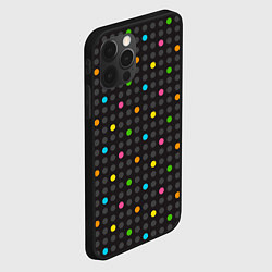 Чехол для iPhone 12 Pro Разноцветные точки, цвет: 3D-черный — фото 2
