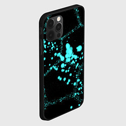 Чехол для iPhone 12 Pro Соты - брызги красок, цвет: 3D-черный — фото 2