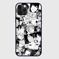 Чехол для iPhone 12 Pro Bungo Stray Dogs pattern, цвет: 3D-черный
