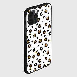 Чехол для iPhone 12 Pro Пятна леопарда leopard spots, цвет: 3D-черный — фото 2