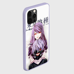 Чехол для iPhone 12 Pro Канеки и Ризе Tokyo ghoul, цвет: 3D-светло-сиреневый — фото 2