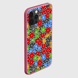 Чехол для iPhone 12 Pro Фишки, Ставки, Казино, цвет: 3D-малиновый — фото 2