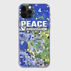 Чехол для iPhone 12 Pro Peace Ambassador Посол мира, цвет: 3D-светло-сиреневый