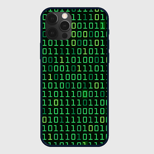 Чехол iPhone 12 Pro Двоичный Код Binary Code / 3D-Черный – фото 1