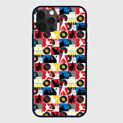 Чехол для iPhone 12 Pro Рок-н-ролл, винил, запись музыки, цвет: 3D-черный