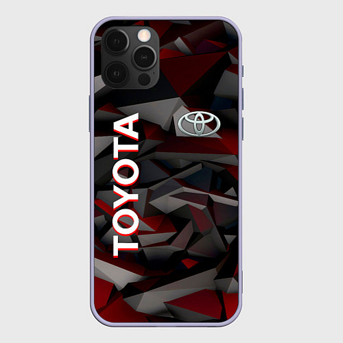 Чехол iPhone 12 Pro Toyota тойота abstraction / 3D-Светло-сиреневый – фото 1