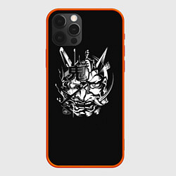 Чехол для iPhone 12 Pro Серебряный Демон, цвет: 3D-красный