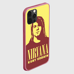 Чехол для iPhone 12 Pro Nirvana - Kurt Cobain, цвет: 3D-малиновый — фото 2