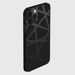 Чехол для iPhone 12 Pro ГЕОМЕТРИЧЕСКИЙ ПАТТЕРН ЧЕРНЫЙ, цвет: 3D-черный — фото 2