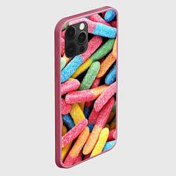 Чехол для iPhone 12 Pro Мармеладные червячки, цвет: 3D-малиновый — фото 2