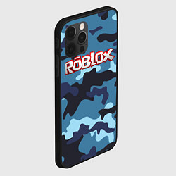 Чехол для iPhone 12 Pro Roblox Камуфляж Тёмный Синий, цвет: 3D-черный — фото 2