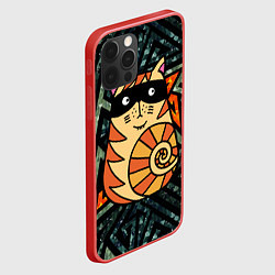 Чехол для iPhone 12 Pro Кот в черной маске, цвет: 3D-красный — фото 2