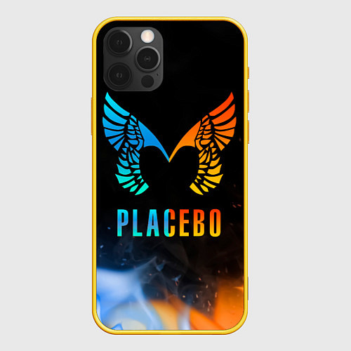 Чехол iPhone 12 Pro Placebo, Logo / 3D-Желтый – фото 1