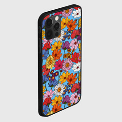 Чехол для iPhone 12 Pro Ромашки-лютики, цвет: 3D-черный — фото 2